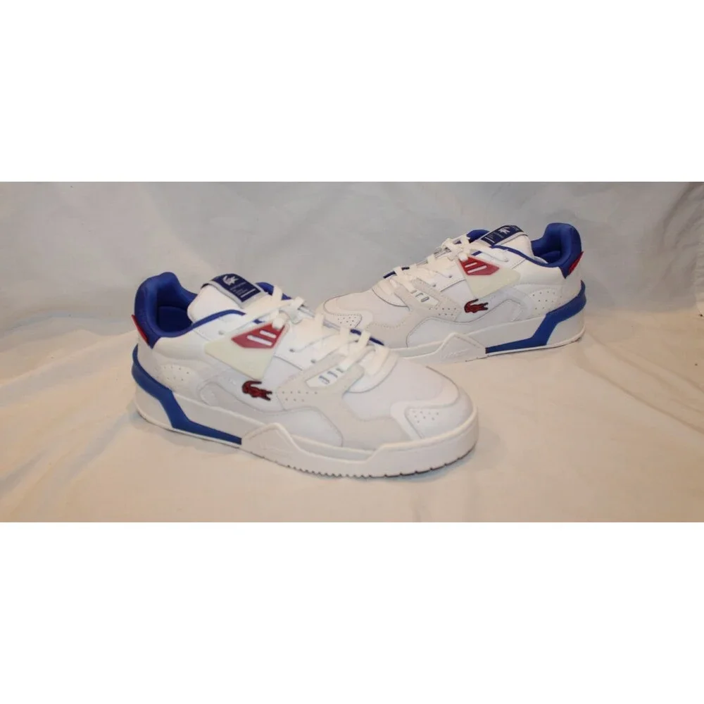 Lacoste LT 125 124 7 SMA White/Red/Blue Men’s Leather Sneakers US 8 EU 40.5